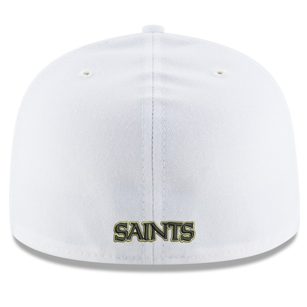 New Orleans Saints New Era Omaha Alternate Logo 59FIFTY Fitted Hat White | NFL