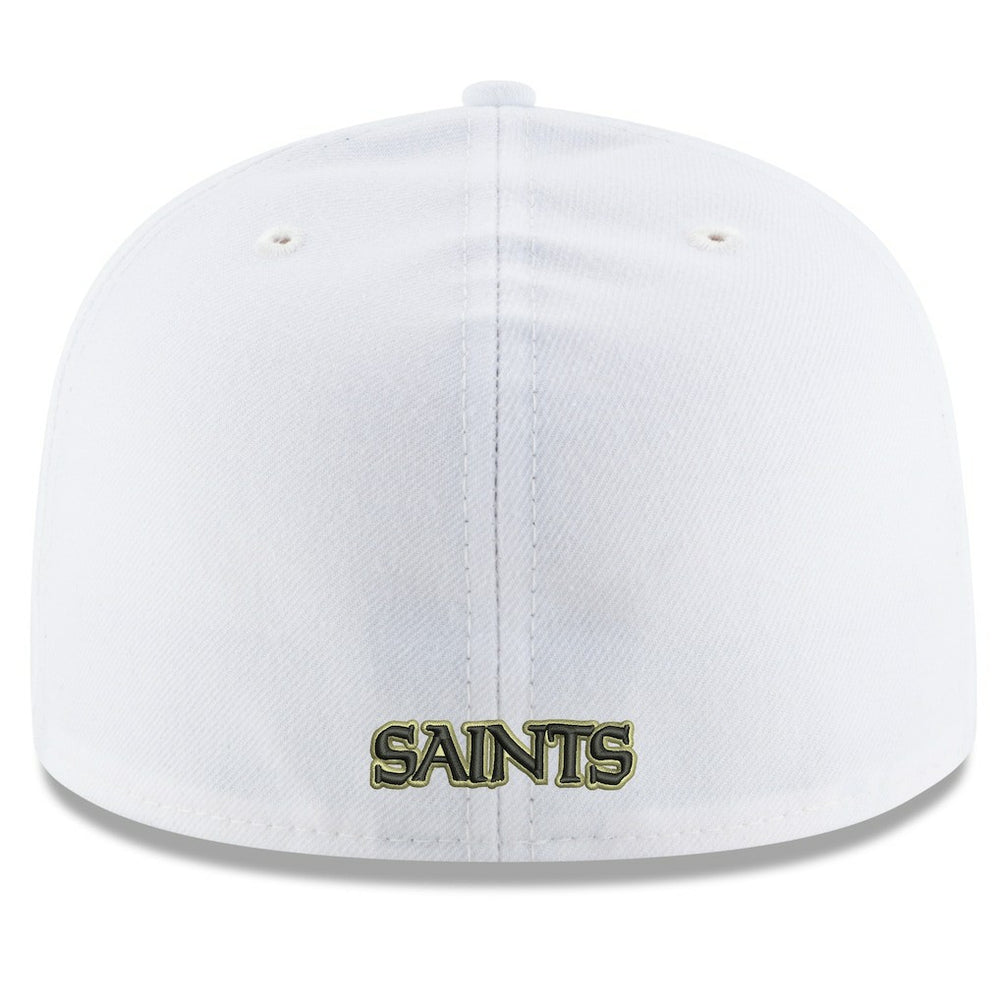 New Orleans Saints New Era Omaha Alternate Logo 59FIFTY Fitted Hat White | NFL