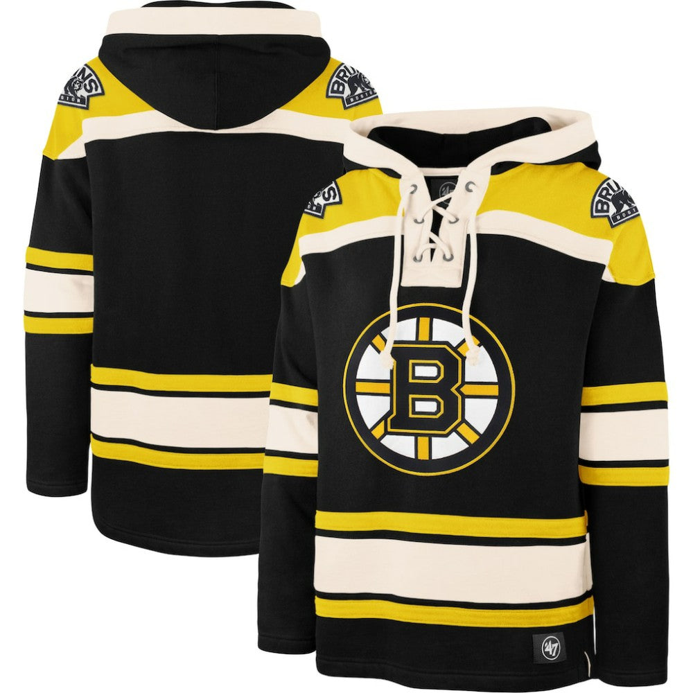 Boston Bruins '47 Superior Lacer Hoodie - Black - NHL