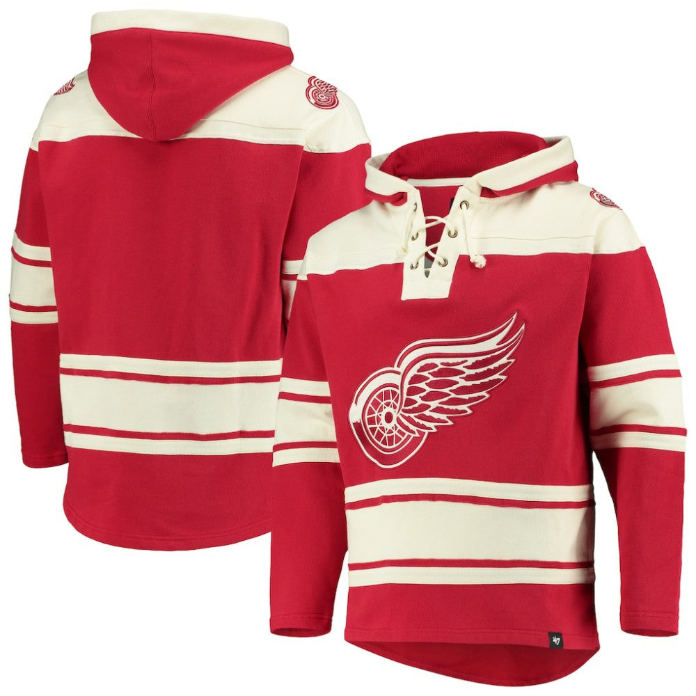 Detroit Red Wings '47 Superior Lacer Hoodie - Red - NHL