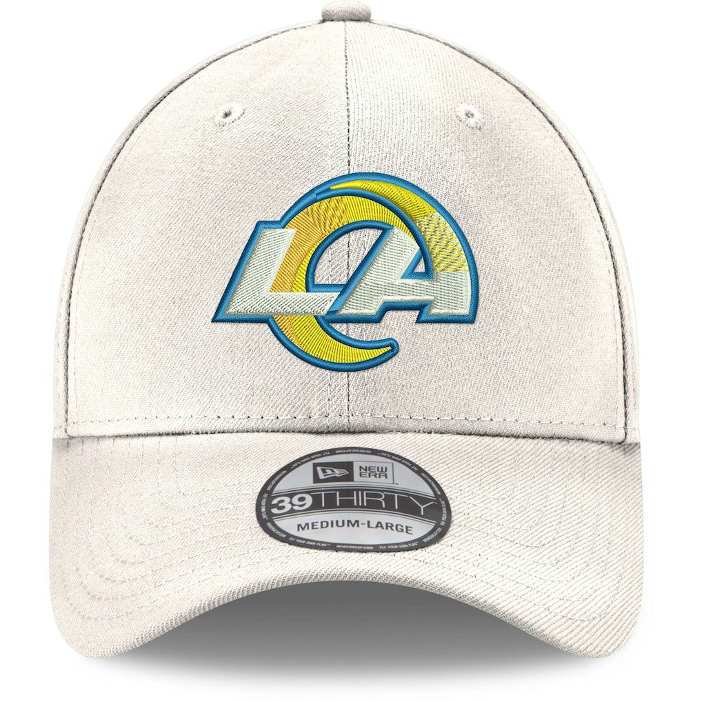 Los Angeles Rams New Era LA Logo Iced II 39THIRTY Flex Hat White | NFL