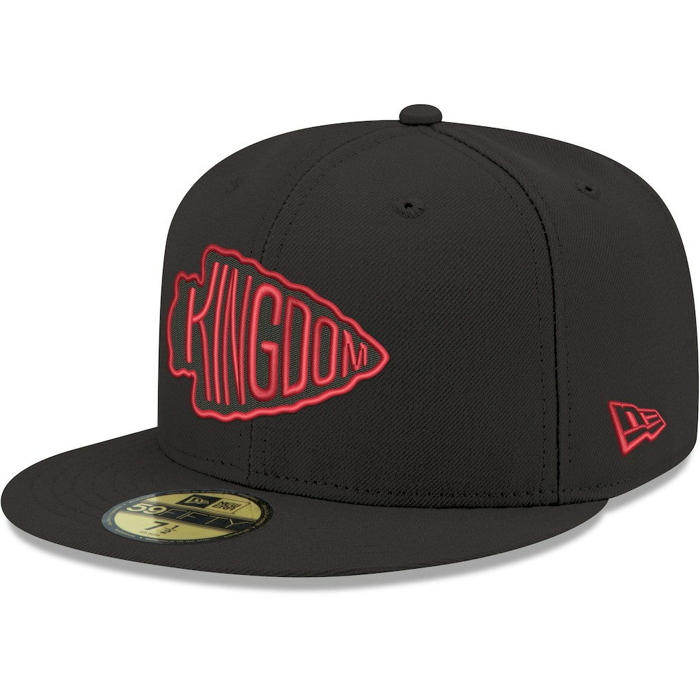 Kansas City Chiefs New Era Omaha 59FIFTY Fitted Hat Black | NFL