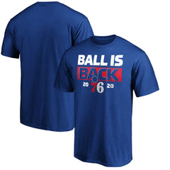 Philadelphia 76ers Ball Is Back T-Shirt Royal - NBA
