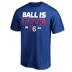 Philadelphia 76ers Ball Is Back T-Shirt Royal - NBA