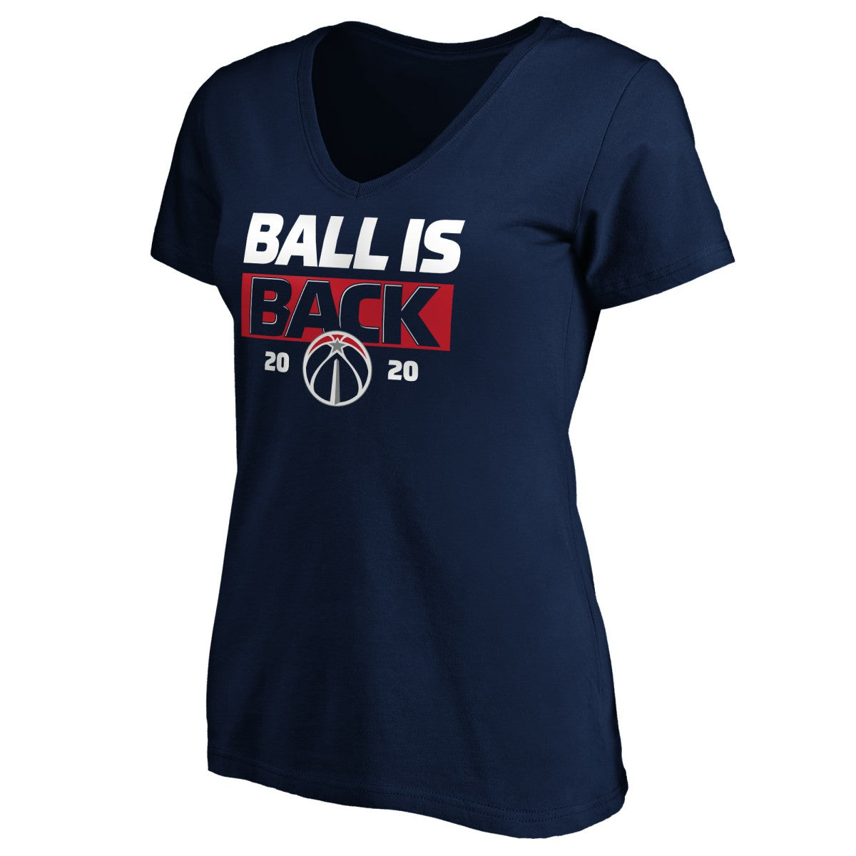 Washington Wizards Women's Ball Is Back V-Neck T-Shirt Navy - NBA