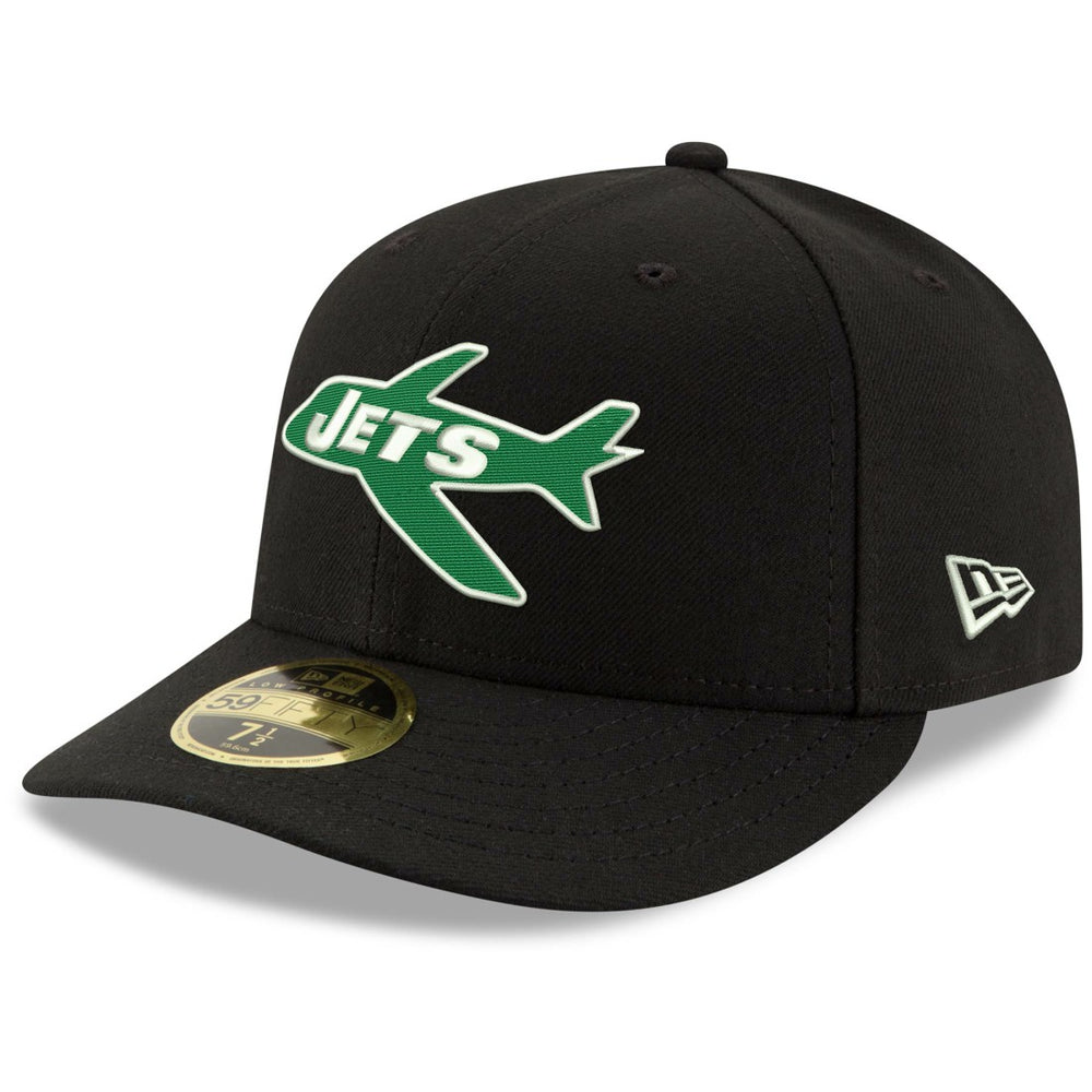 New York Jets New Era Omaha Throwback Low Profile 59FIFTY Fitted Hat Black | NFL