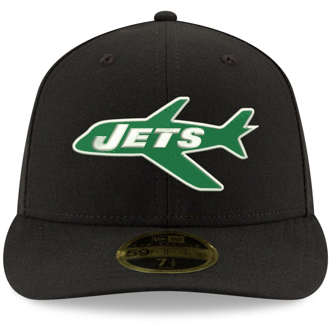 New York Jets New Era Omaha Throwback Low Profile 59FIFTY Fitted Hat Black | NFL