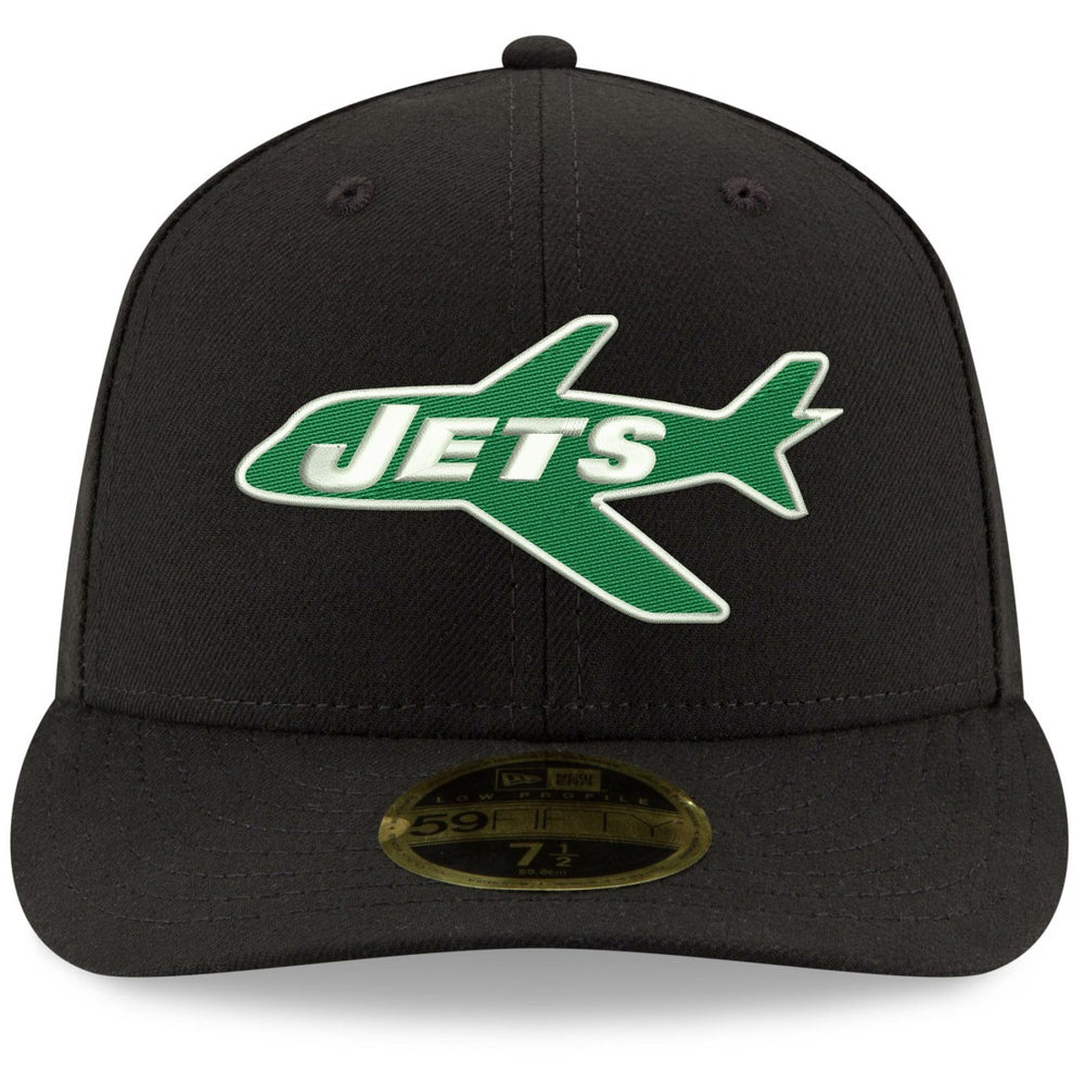New York Jets New Era Omaha Throwback Low Profile 59FIFTY Fitted Hat Black | NFL