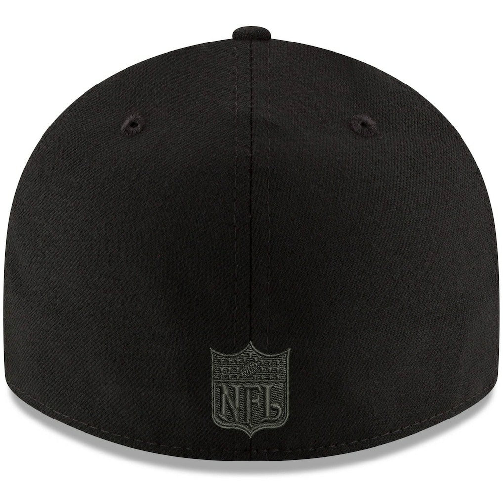 Kansas City Chiefs New Era Alternate Logo Black on Black Low Profile 59FIFTY II Fitted Hat Black | NFL
