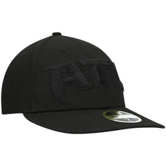 Atlanta Falcons New Era Alternate Logo Black on Black Low Profile 59FIFTY II Fitted Hat Black | NFL