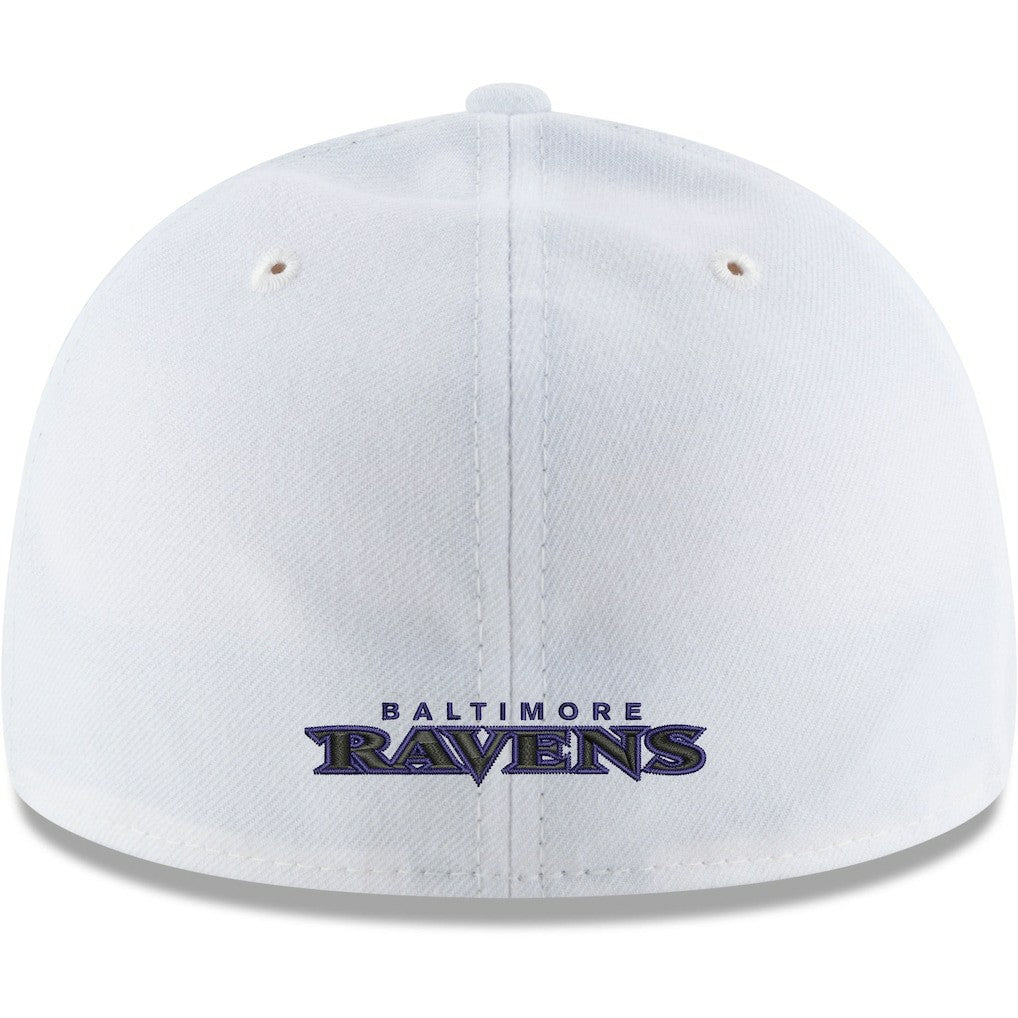 Baltimore Ravens New Era Omaha Low Profile 59FIFTY Fitted Hat White | NFL