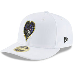 Baltimore Ravens New Era Omaha Low Profile 59FIFTY Fitted Hat White | NFL
