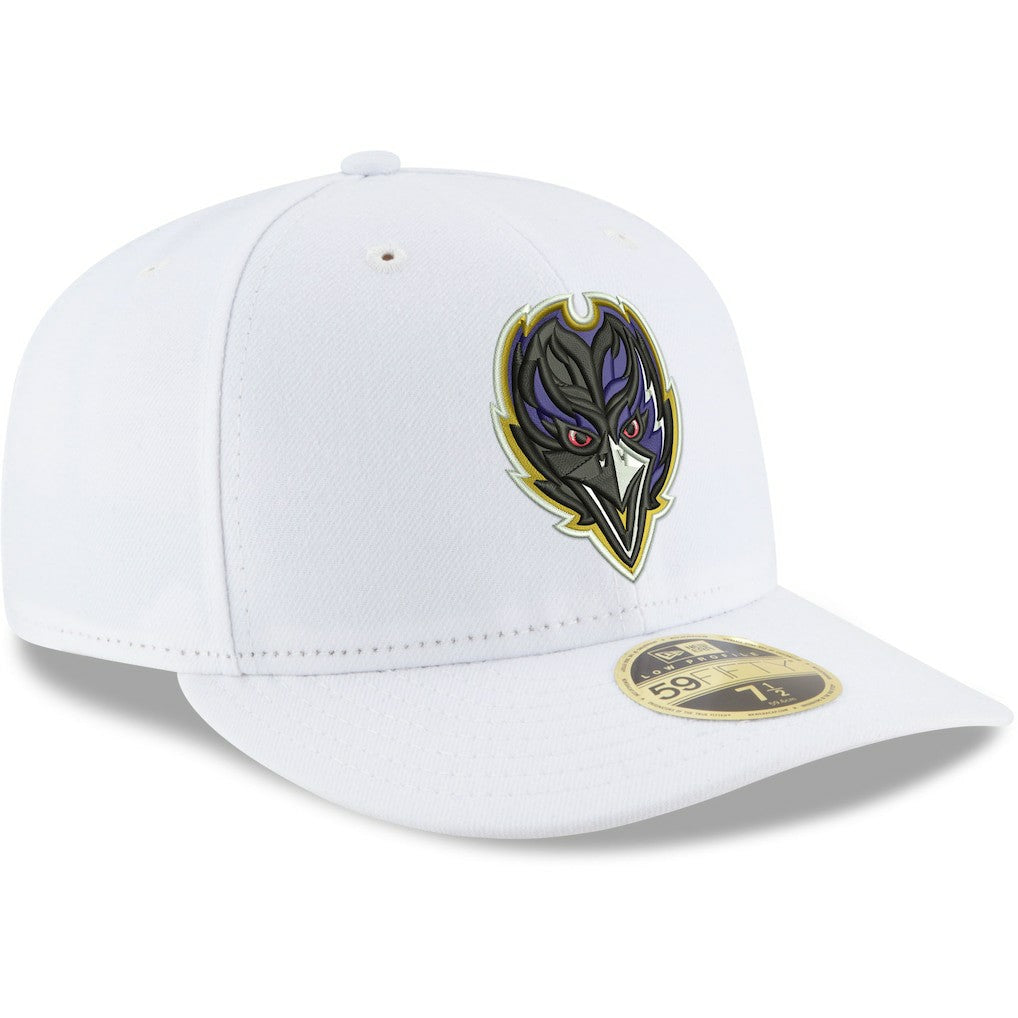 Baltimore Ravens New Era Omaha Low Profile 59FIFTY Fitted Hat White | NFL