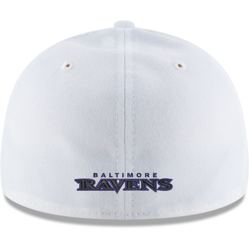 Baltimore Ravens New Era Omaha Low Profile 59FIFTY Fitted Hat White | NFL
