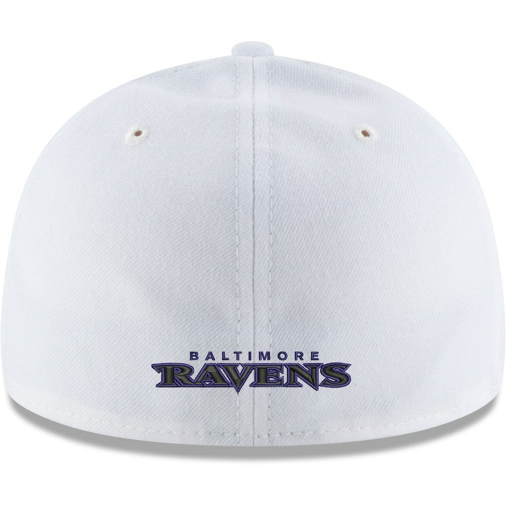 Baltimore Ravens New Era Omaha Low Profile 59FIFTY Fitted Hat White | NFL