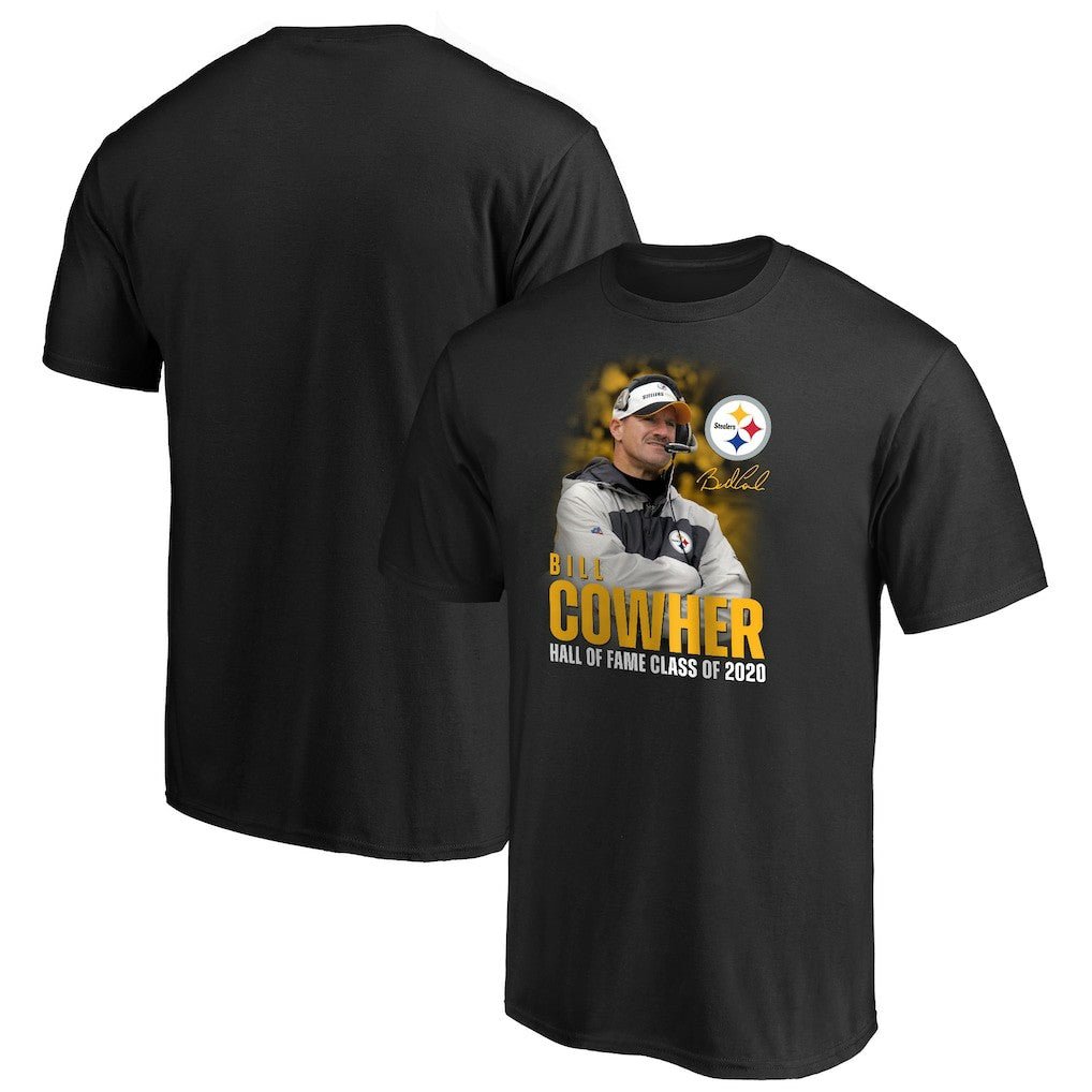 Bill Cowher Pittsburgh Steelers 2020 Pro Football Hall of Fame Inductee Coach Graphic T-Shirt Black | Fanatics