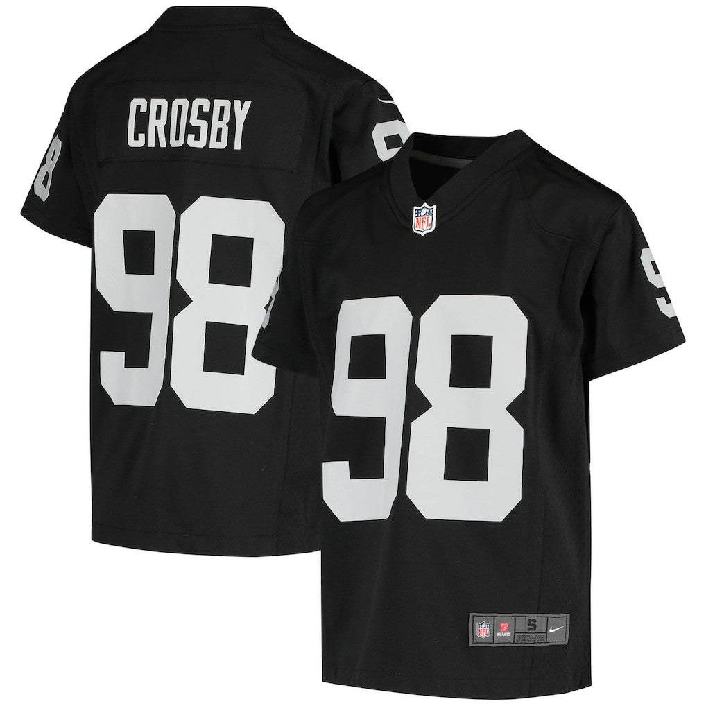 Maxx Crosby Las Vegas Raiders Youth Game Jersey Black | Nike for Sale