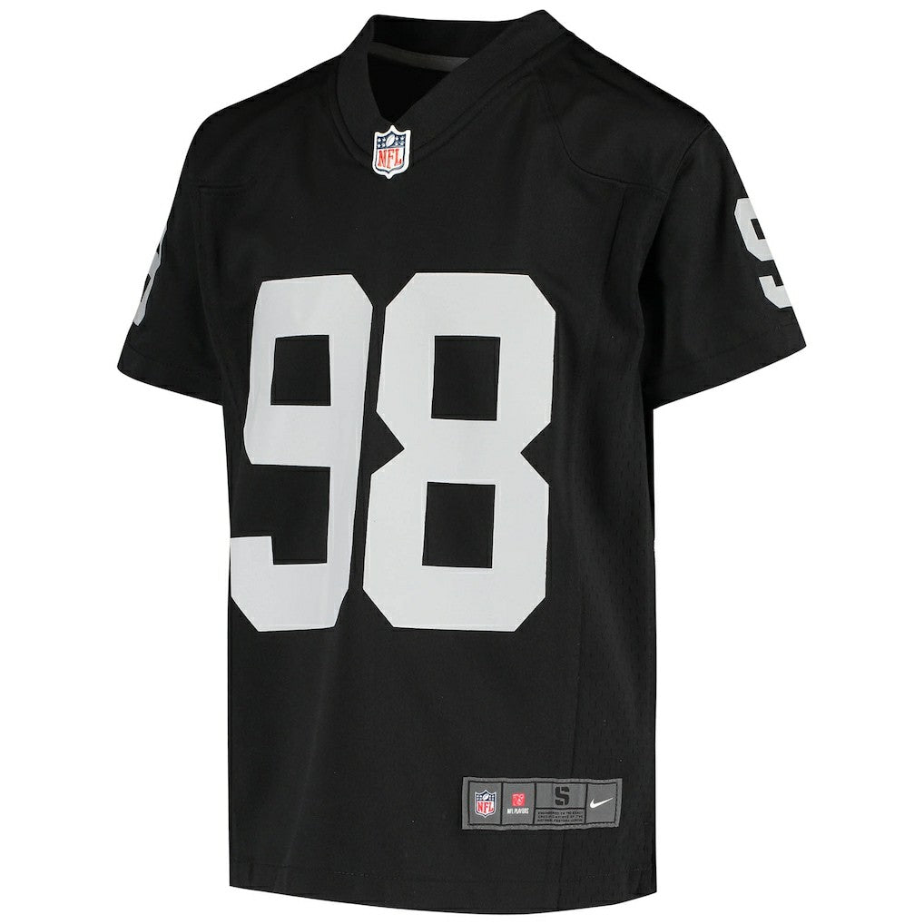 Maxx Crosby Las Vegas Raiders Youth Game Jersey Black | Nike for Sale