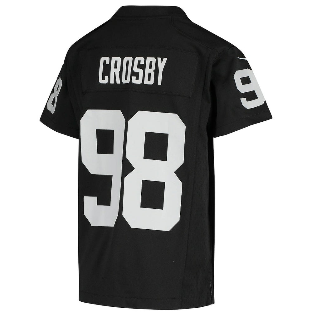 Maxx Crosby Las Vegas Raiders Youth Game Jersey Black | Nike for Sale
