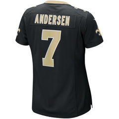 Morten Andersen New Orleans Saints Women's Game Retired Player Jersey Black | Nike for Sale