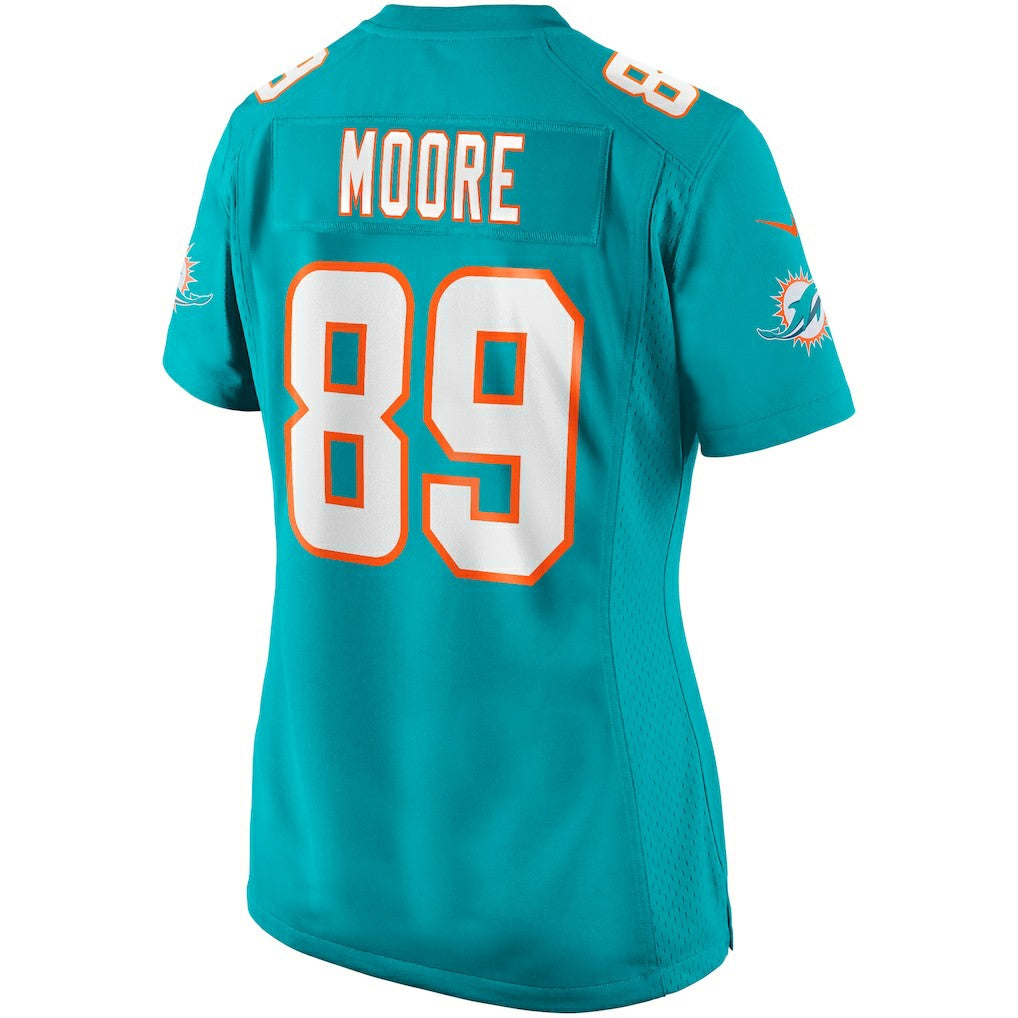 Nat Moore Miami Dolphins Women's Game Retired Player Jersey Aqua | Nike for Sale