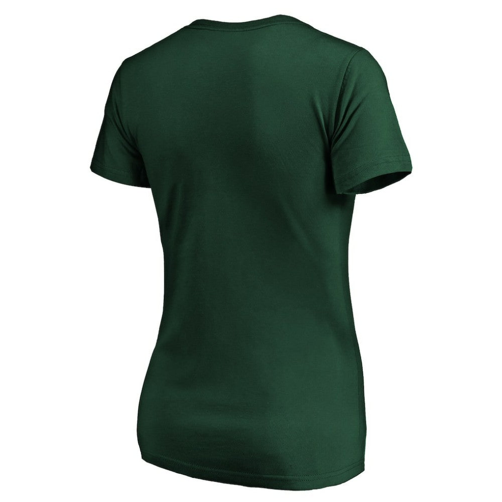 Minnesota Wild Women's Drop the Puck V-Neck T-Shirt - Green - NHL