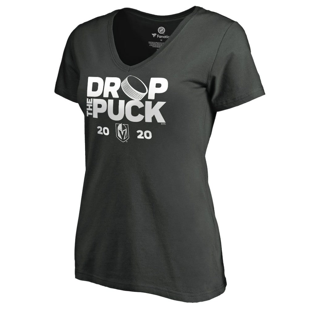Vegas Golden Knights Women's Drop the Puck V-Neck T-Shirt - Black - NHL
