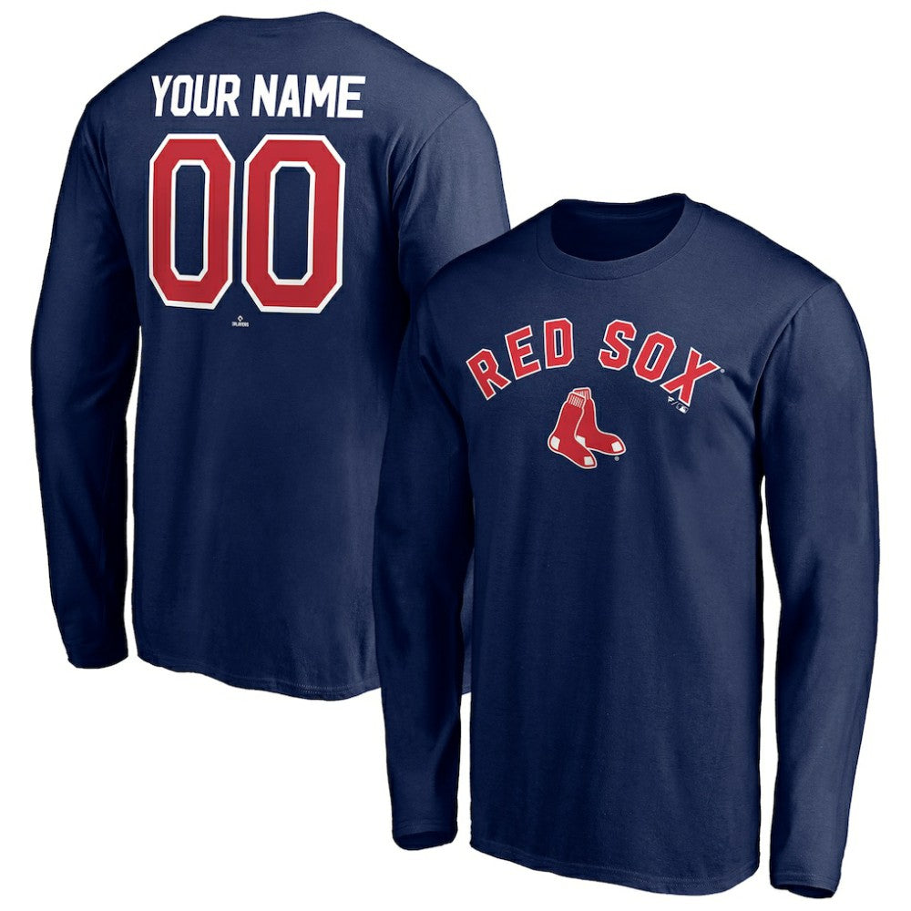 Boston Red Sox Personalized Winning Streak Name & Number Long Sleeve T-Shirt - MLB