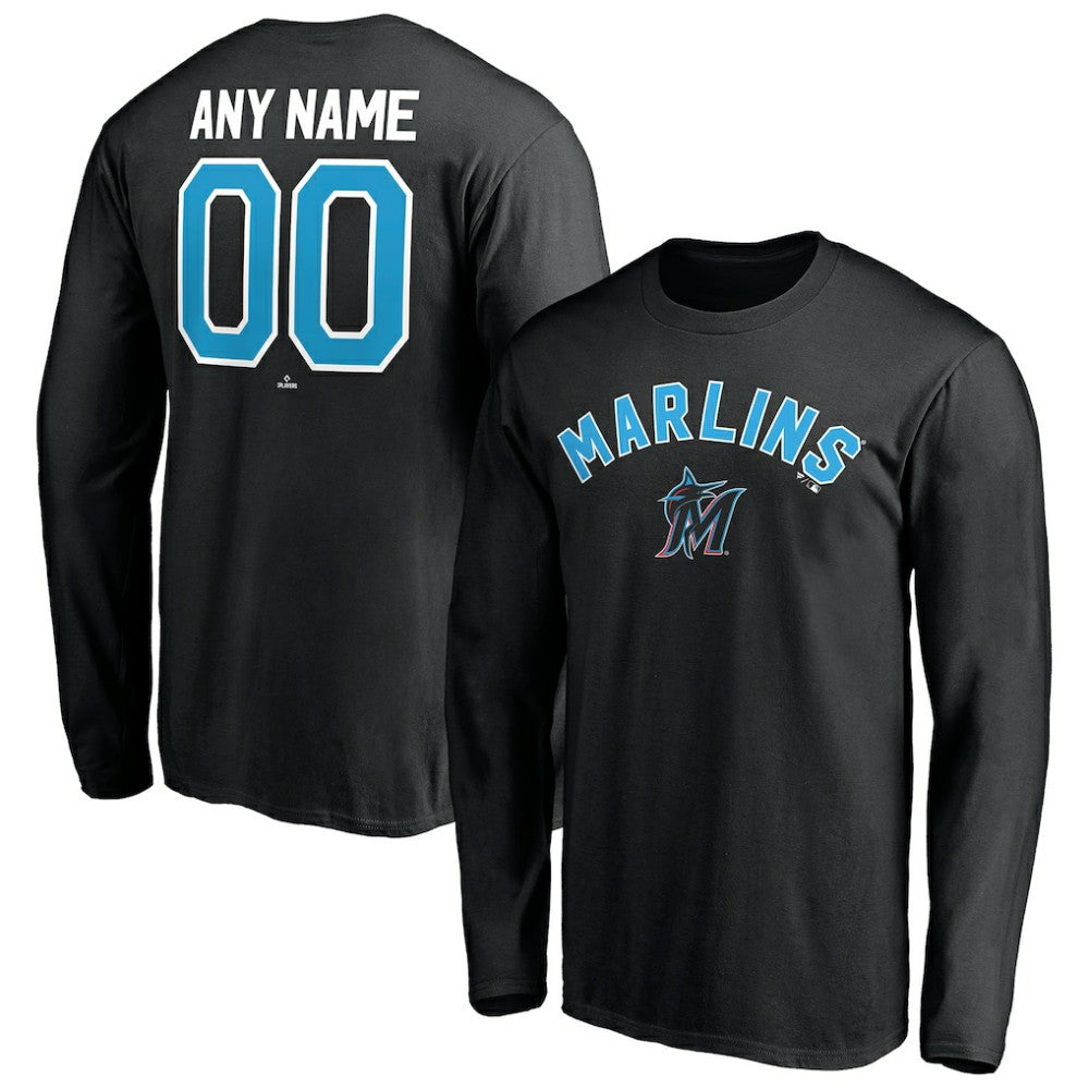 Miami Marlins Personalized Winning Streak Name & Number Long Sleeve T-Shirt - MLB