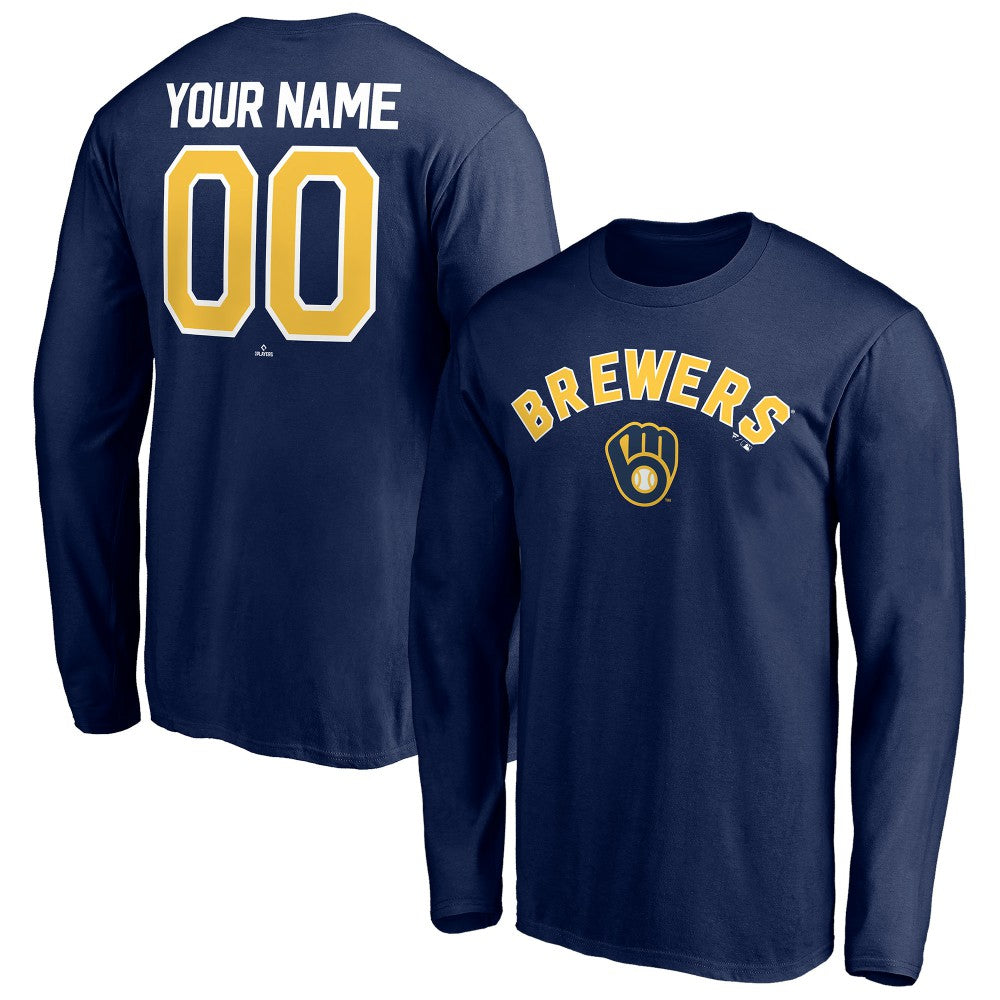 Milwaukee Brewers Personalized Winning Streak Name & Number Long Sleeve T-Shirt - MLB