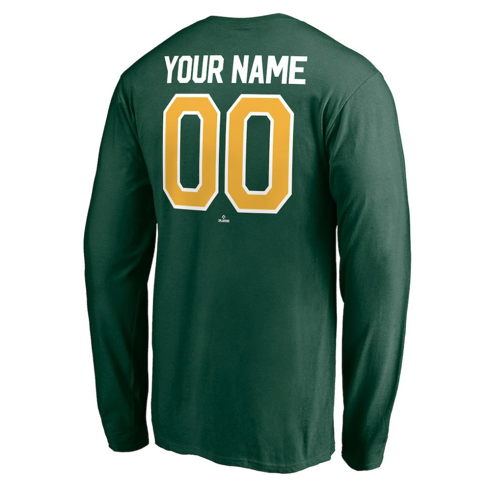 Athletics Personalized Winning Streak Name & Number Long Sleeve T-Shirt - MLB