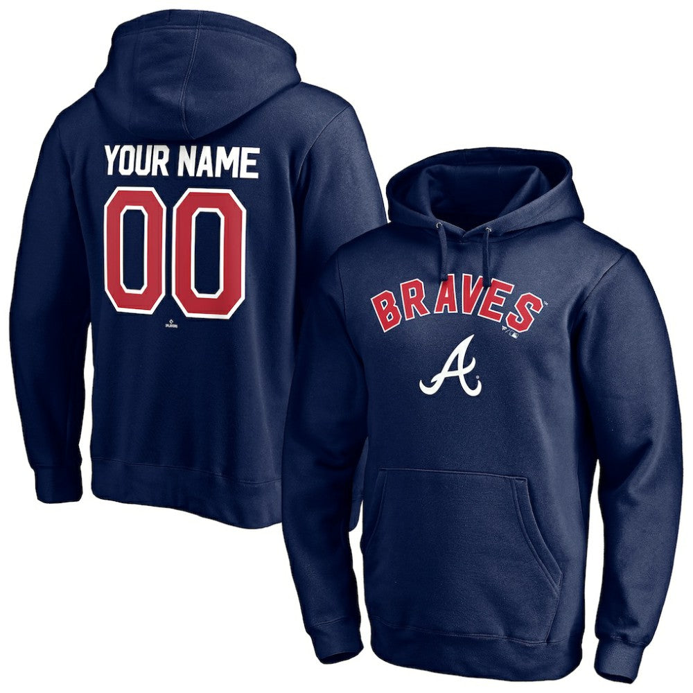 Atlanta Braves Personalized Winning Streak Name & Number Pullover Hoodie - MLB
