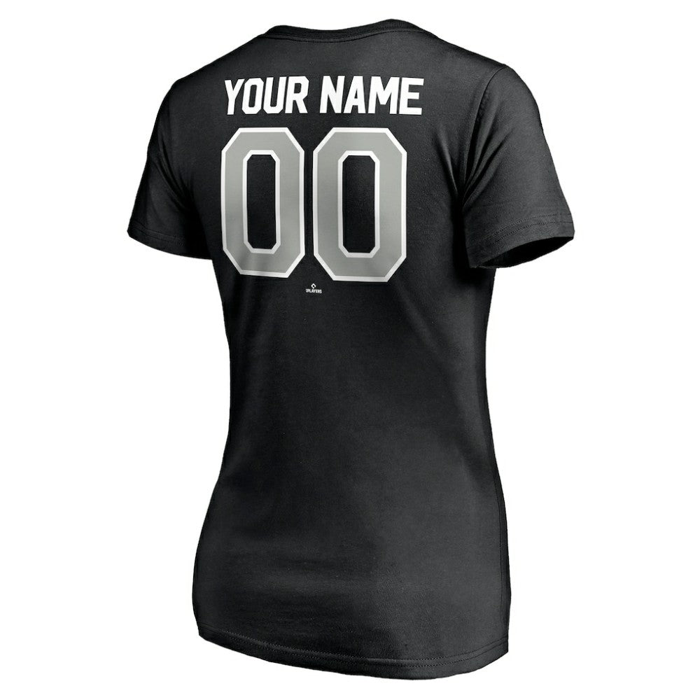 Chicago White Sox Women's Personalized Winning Streak Name & Number V-Neck T-Shirt - MLB