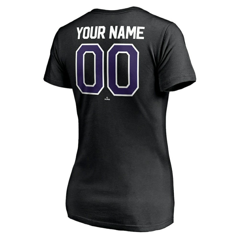 Colorado Rockies Women's Personalized Winning Streak Name & Number V-Neck T-Shirt - MLB