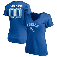 Kansas City Royals Women's Personalized Winning Streak Name & Number V-Neck T-Shirt - MLB