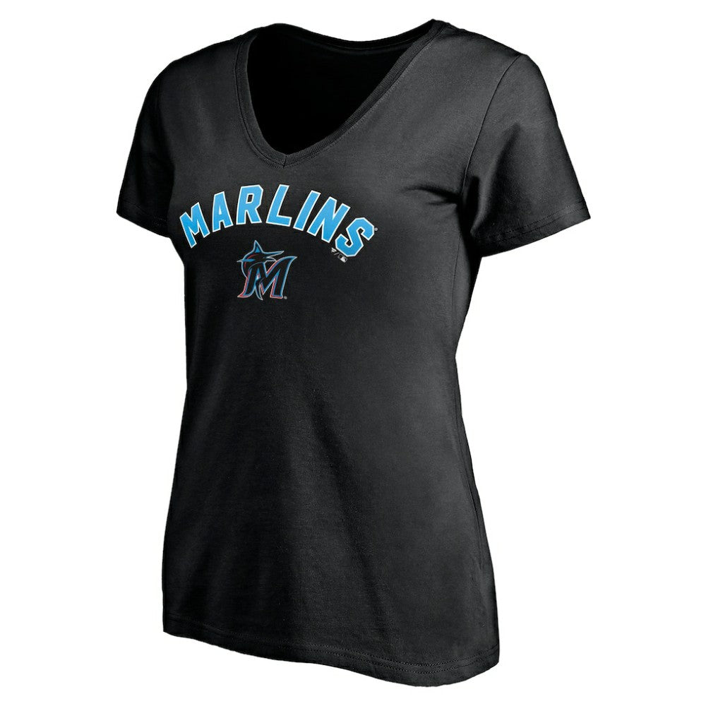 Miami Marlins Women's Personalized Winning Streak Name & Number V-Neck T-Shirt - MLB