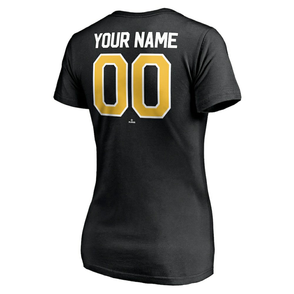 Pittsburgh Pirates Women's Personalized Winning Streak Name & Number V-Neck T-Shirt - MLB