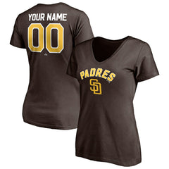 San Diego Padres Women's Personalized Winning Streak Name & Number V-Neck T-Shirt - MLB