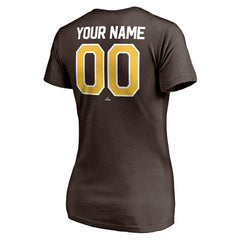 San Diego Padres Women's Personalized Winning Streak Name & Number V-Neck T-Shirt - MLB