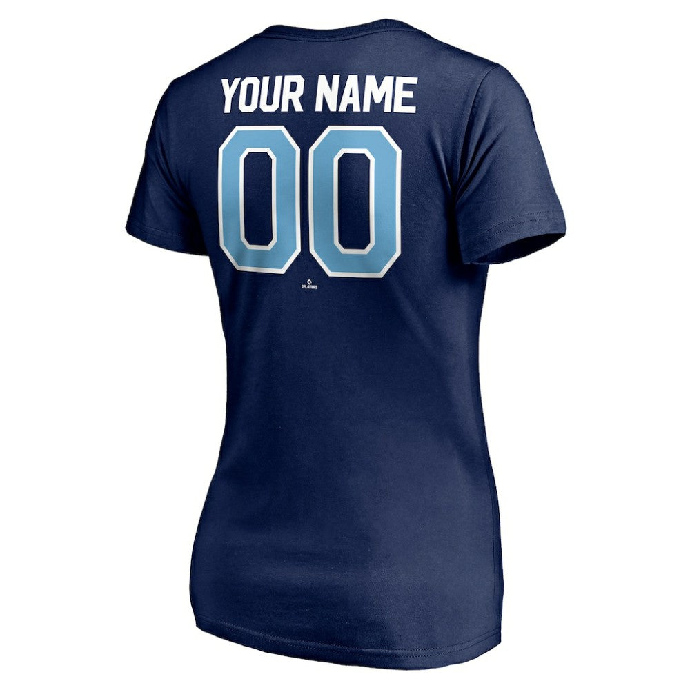 Tampa Bay Rays Women's Personalized Winning Streak Name & Number V-Neck T-Shirt - MLB