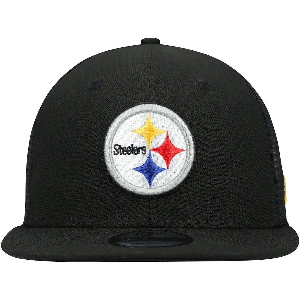 Pittsburgh Steelers New Era Shade Trucker 9FIFTY Snapback Hat Black | NFL