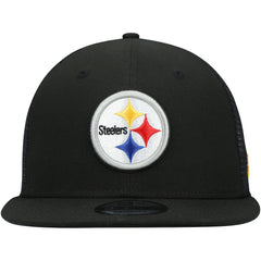 Pittsburgh Steelers New Era Shade Trucker 9FIFTY Snapback Hat Black | NFL