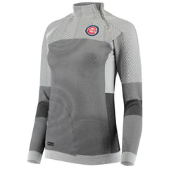 Chicago Cubs Levelwear Women's Verse Asymmetrical Raglan Tri-Blend Quarter-Zip Jacket - MLB