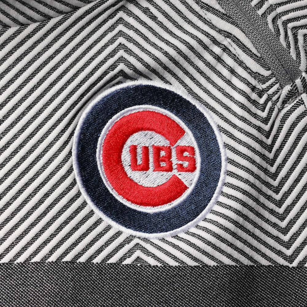 Chicago Cubs Levelwear Women's Verse Asymmetrical Raglan Tri-Blend Quarter-Zip Jacket - MLB