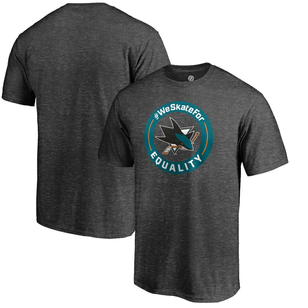 San Jose Sharks #WeSkateFor T-Shirt - Heather Gray - NHL