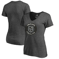 Los Angeles Kings Women's #WeSkateFor V-Neck T-Shirt - Heather Gray - NHL