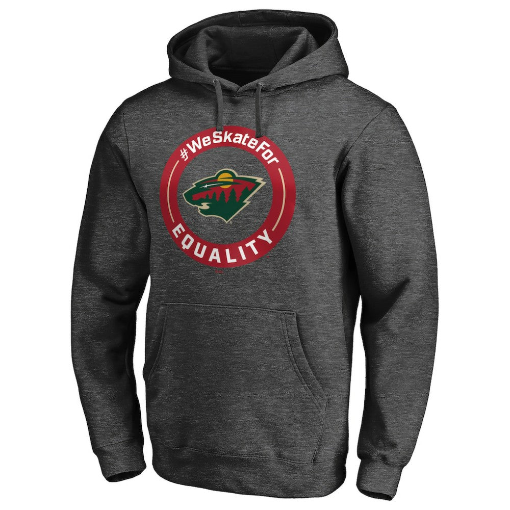 Minnesota Wild #WeSkateFor Pullover Hoodie - Heather Gray - NHL