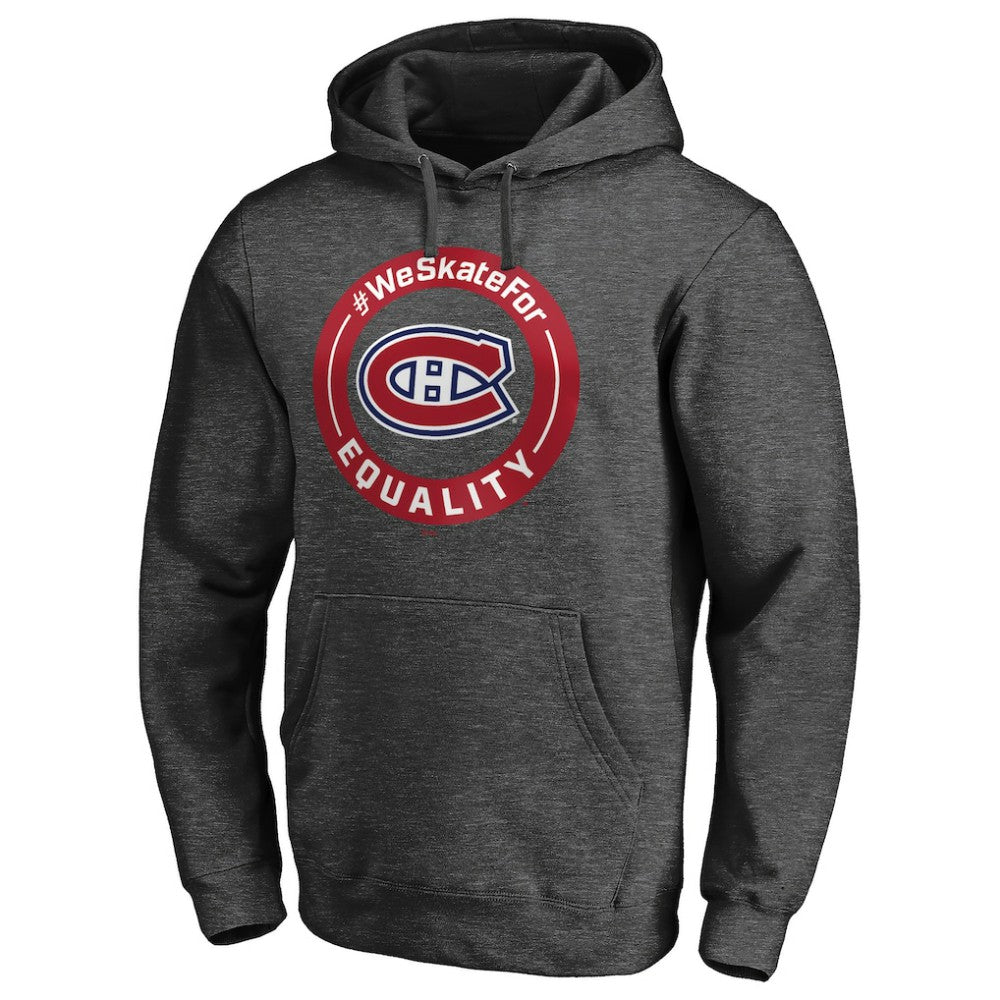 Montreal Canadiens #WeSkateFor Pullover Hoodie - Heather Gray - NHL