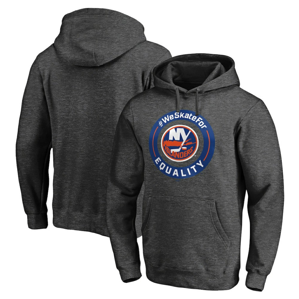 New York Islanders #WeSkateFor Pullover Hoodie - Heather Gray - NHL