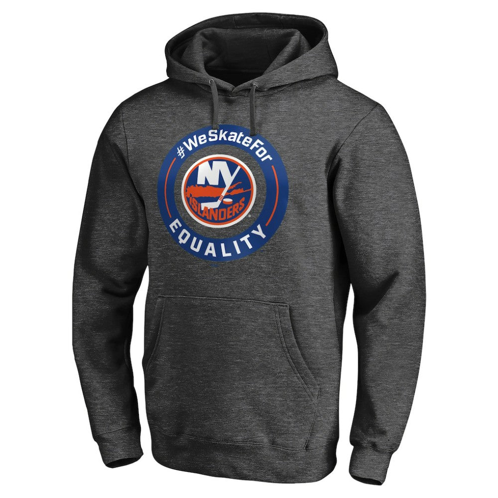 New York Islanders #WeSkateFor Pullover Hoodie - Heather Gray - NHL